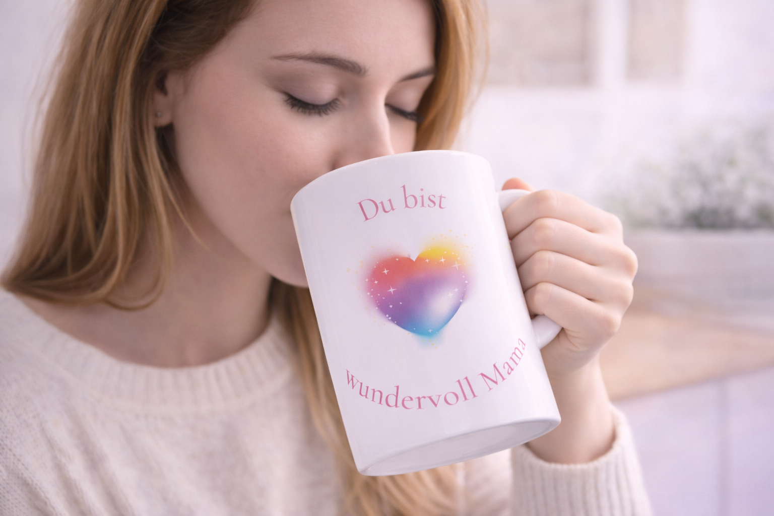 Tasse „Du bist wundervoll Mama“ – liebevolles Geschenk für Mama – 330 ml Keramiktasse