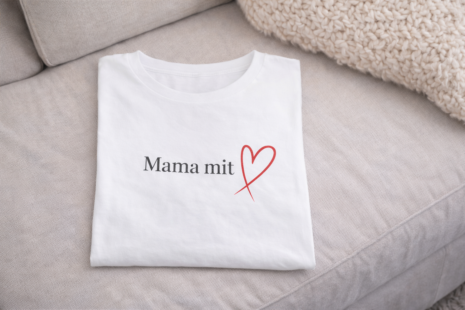 Mama mit Herz T-Shirt – Geschenk für Mama – Liebevolles Shirt für Mutter – Muttertag Geschenk