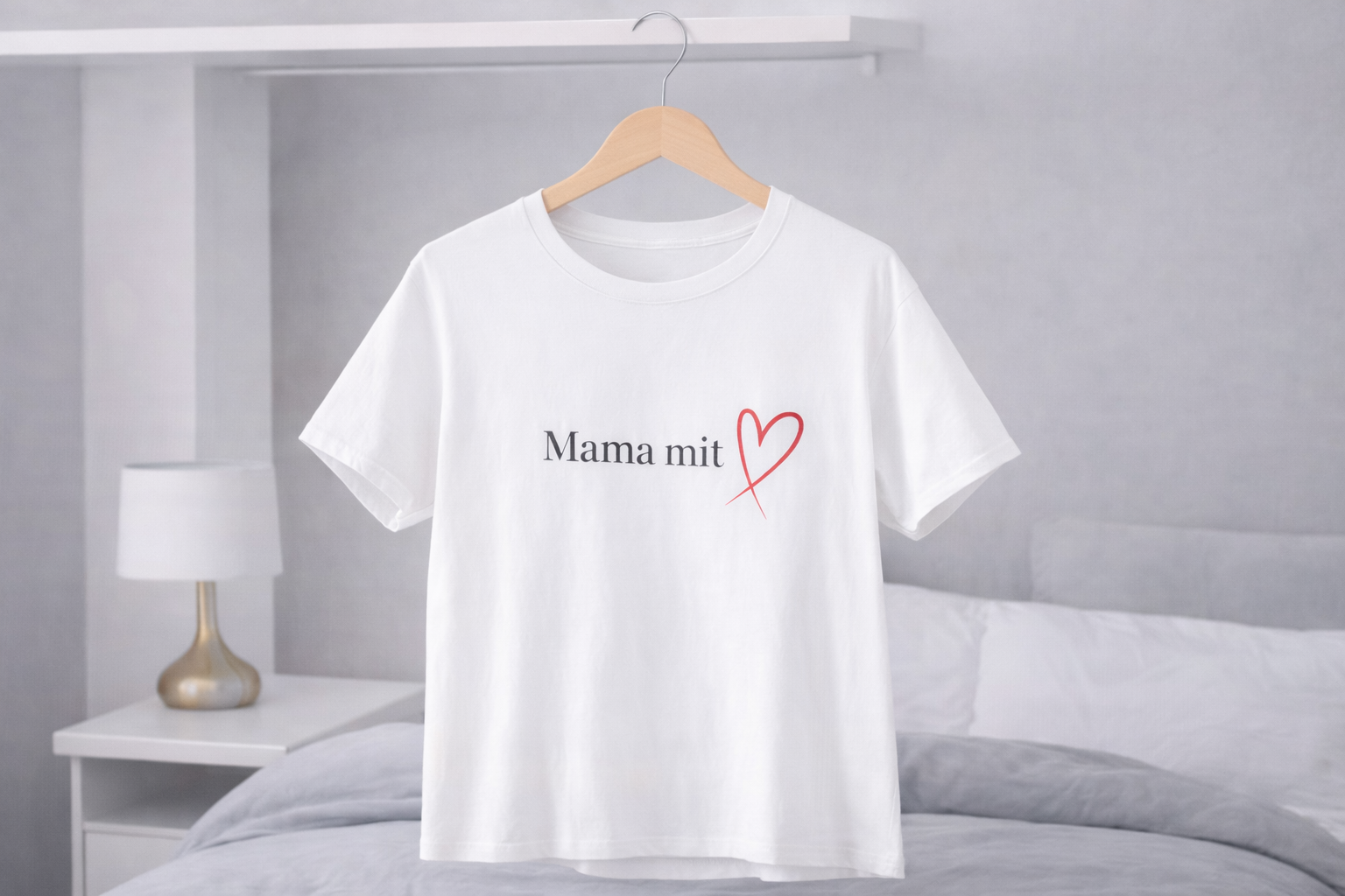 Mama mit Herz T-Shirt – Geschenk für Mama – Liebevolles Shirt für Mutter – Muttertag Geschenk
