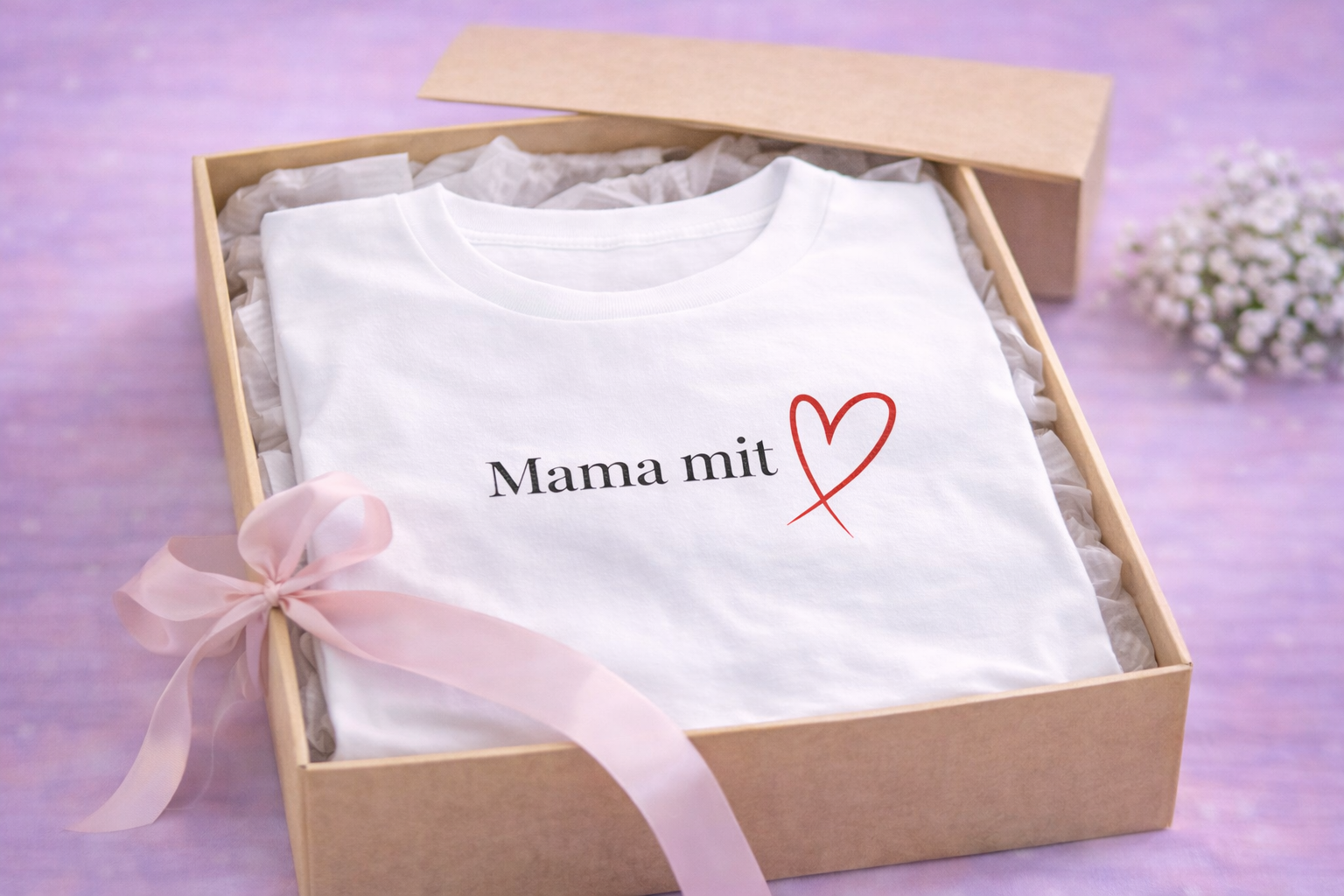 Mama mit Herz T-Shirt – Geschenk für Mama – Liebevolles Shirt für Mutter – Muttertag Geschenk