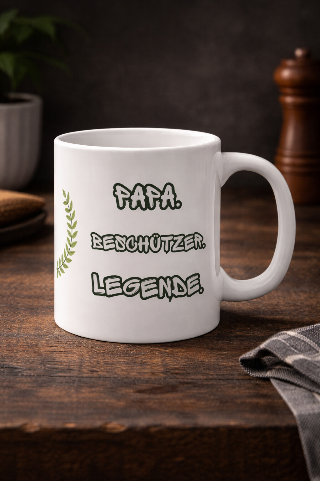 Papa Beschützer Legende Tasse 330 ml – Geschenk für Papa – Lustige Kaffeetasse – Vatertag Geschenk