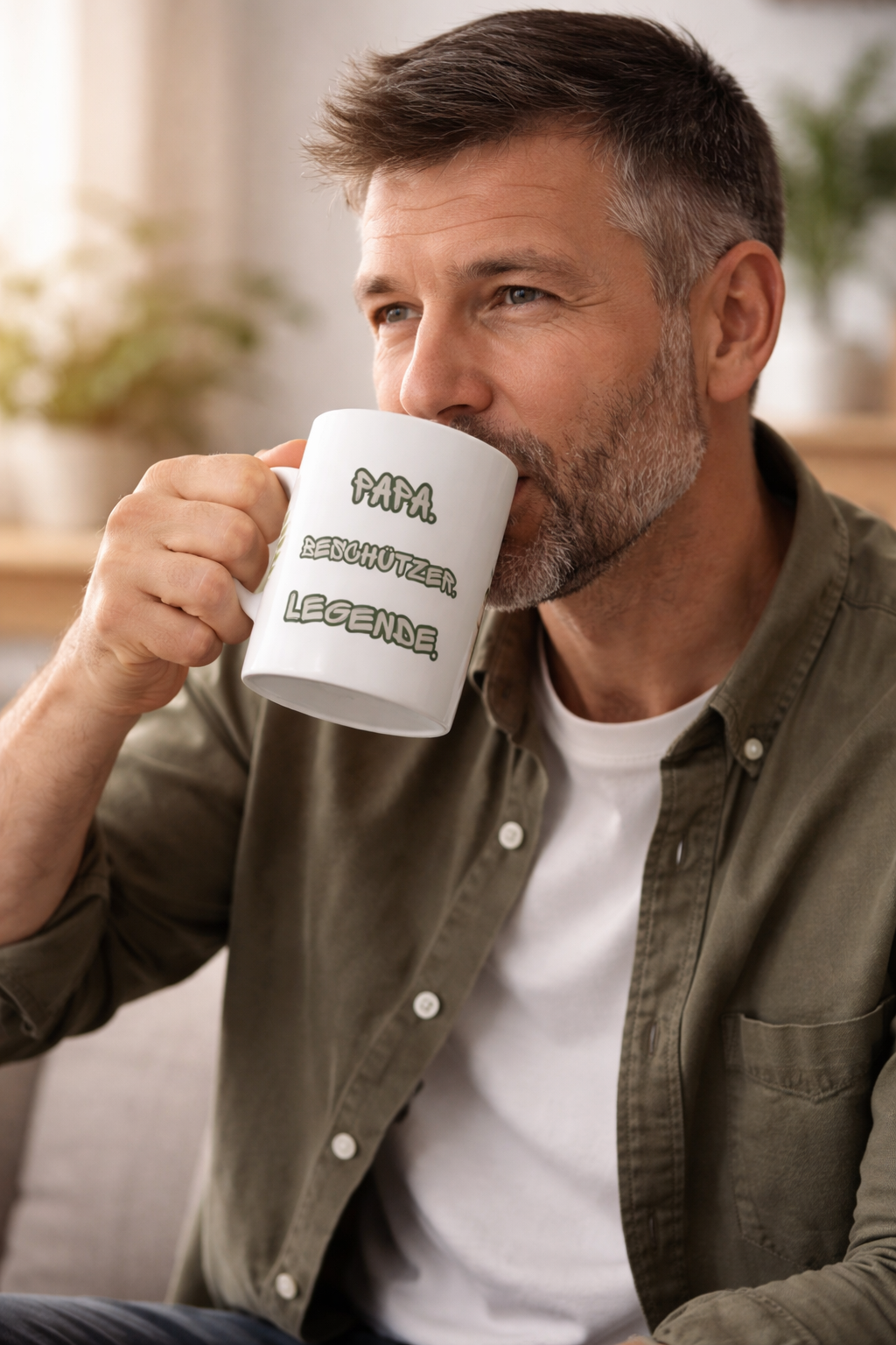 Papa Beschützer Legende Tasse 330 ml – Geschenk für Papa – Lustige Kaffeetasse – Vatertag Geschenk