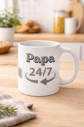 Papa 24/7 Tasse 330 ml – Geschenk für Papa – Lustige Kaffeetasse – Vatertag Geschenk Idee