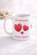 Tasse „Du bist mein liebster Mensch“ – Geschenk Tasse Liebe – 330 ml