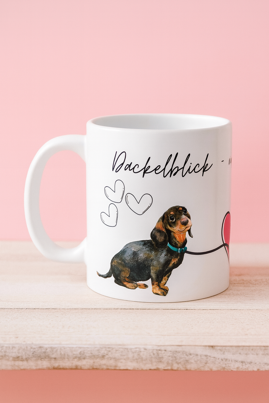 Dackel Tasse – Dackelblick und du bist verloren | Geschenk für Dackelbesitzer | Hundetasse 330 ml