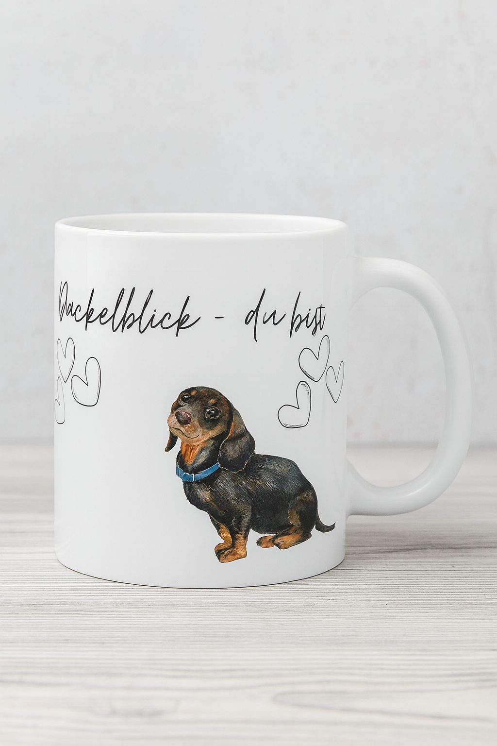 Dackel Tasse – Dackelblick und du bist verloren | Geschenk für Dackelbesitzer | Hundetasse 330 ml