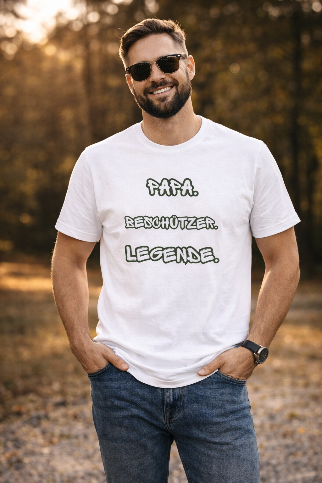 Papa Beschützer Legende T-Shirt – Geschenk für Vater – Vatertag Shirt Herren – Papa Geschenkidee – Familienheld Shirt