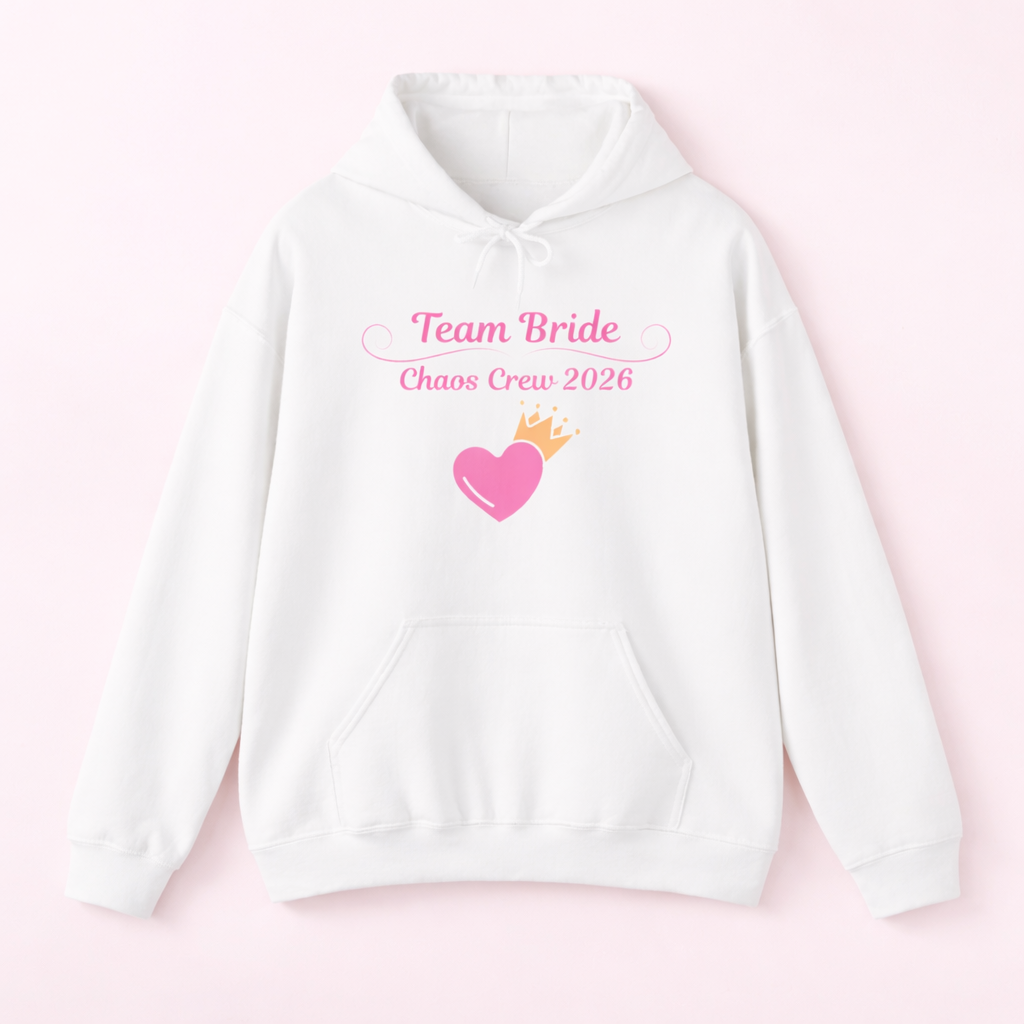 Team Bride Hoodie – Chaos Crew 2026 | JGA Hoodie Frauen | Junggesellinnenabschied Outfit