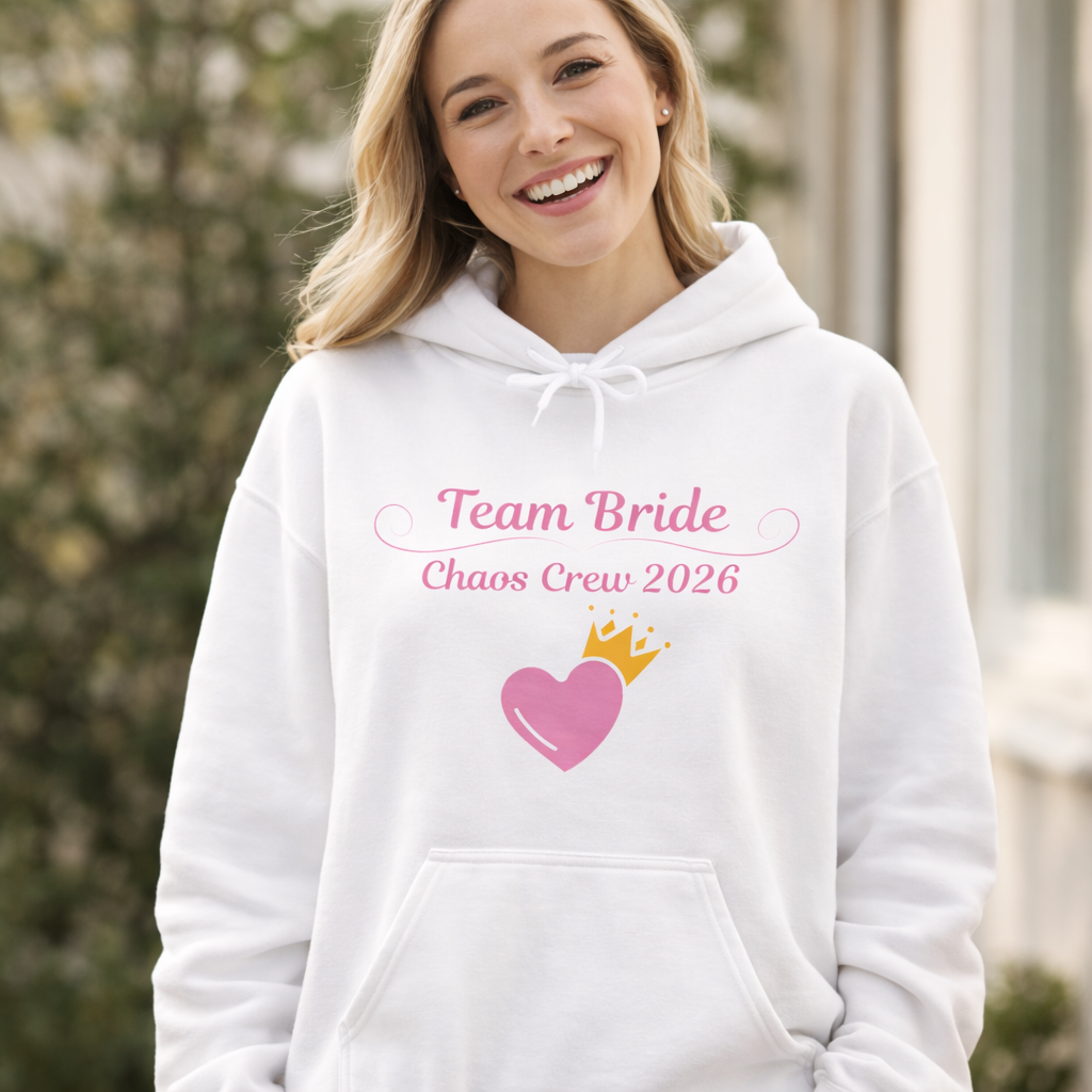 Team Bride Hoodie – Chaos Crew 2026 | JGA Hoodie Frauen | Junggesellinnenabschied Outfit