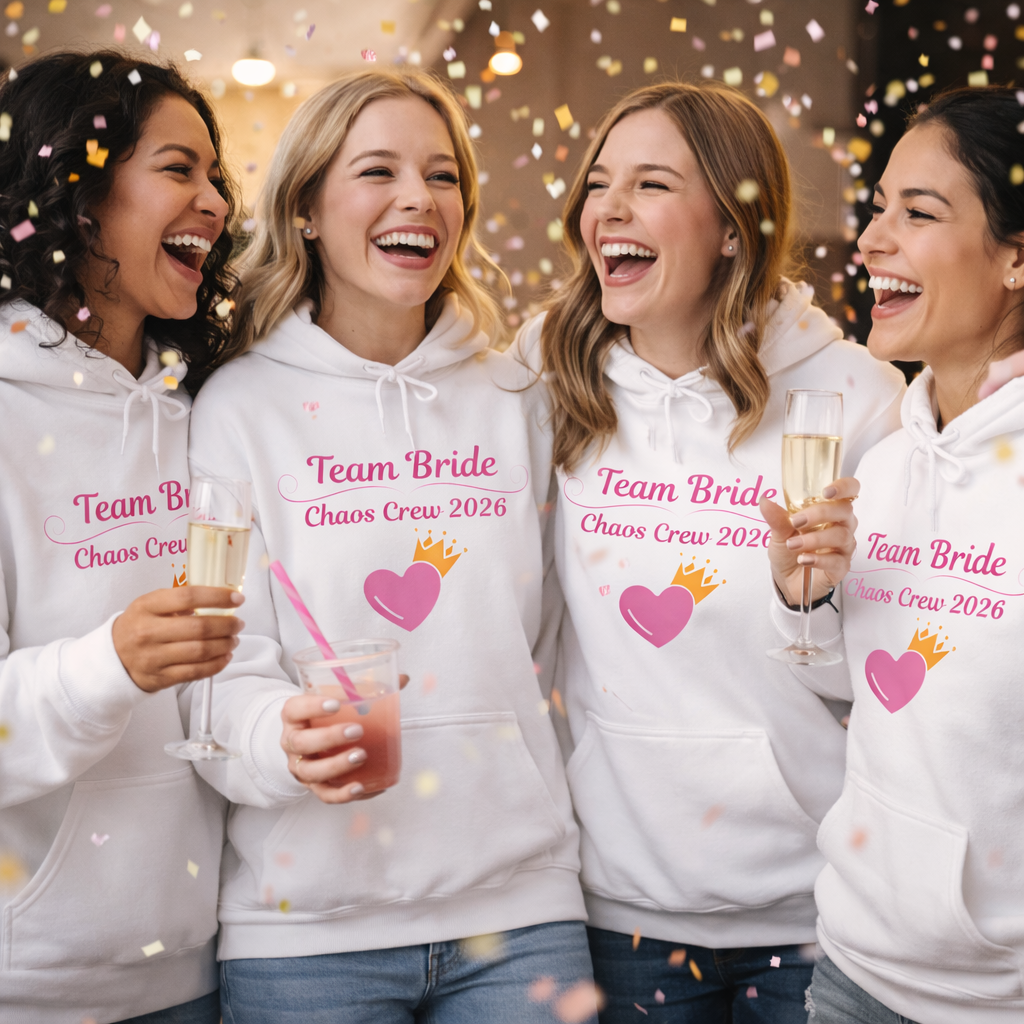 Team Bride Hoodie – Chaos Crew 2026 | JGA Hoodie Frauen | Junggesellinnenabschied Outfit