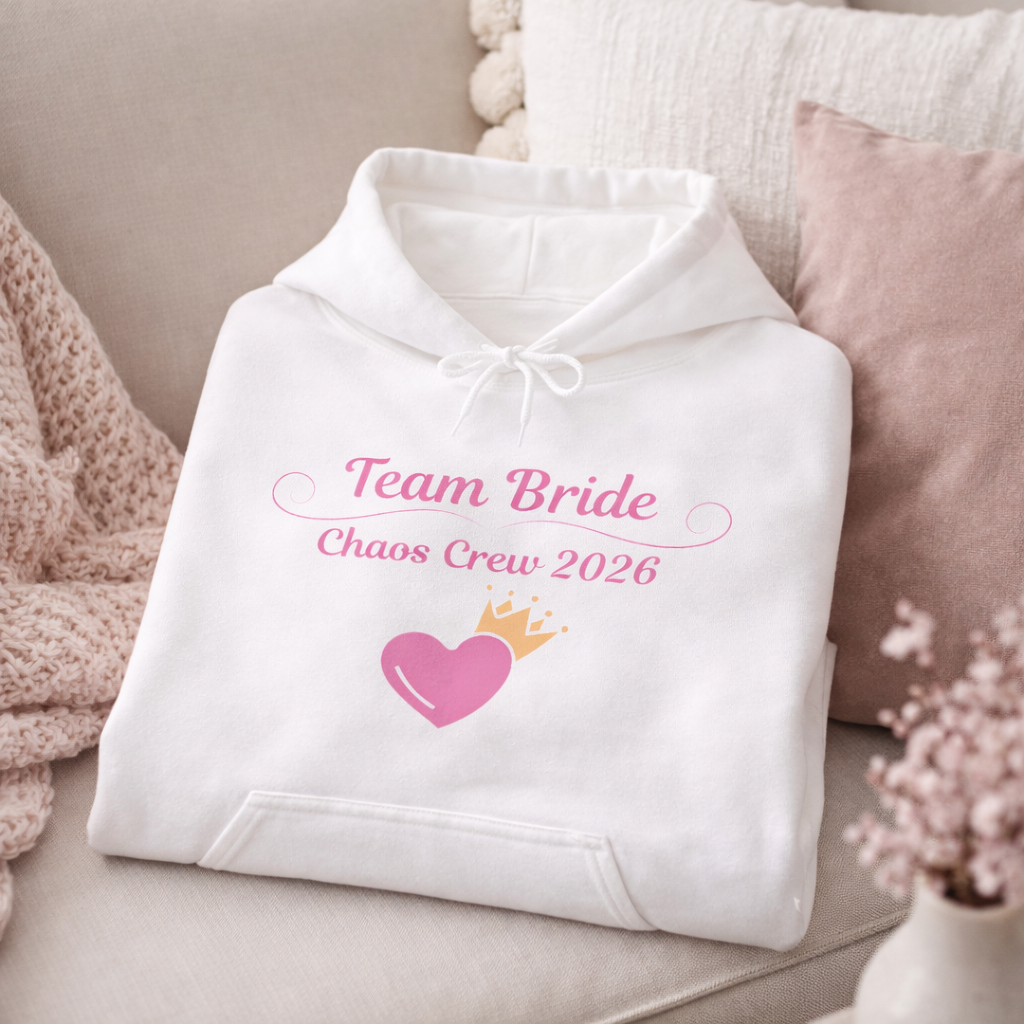 Team Bride Hoodie – Chaos Crew 2026 | JGA Hoodie Frauen | Junggesellinnenabschied Outfit