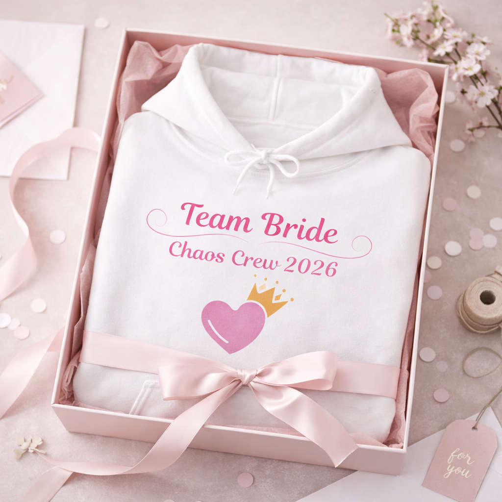Team Bride Hoodie – Chaos Crew 2026 | JGA Hoodie Frauen | Junggesellinnenabschied Outfit