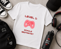 Level 1 Schule gestartet Kinder T-Shirt | Gamer Einschulung Jungen | Cooles Schulstart Shirt 2026
