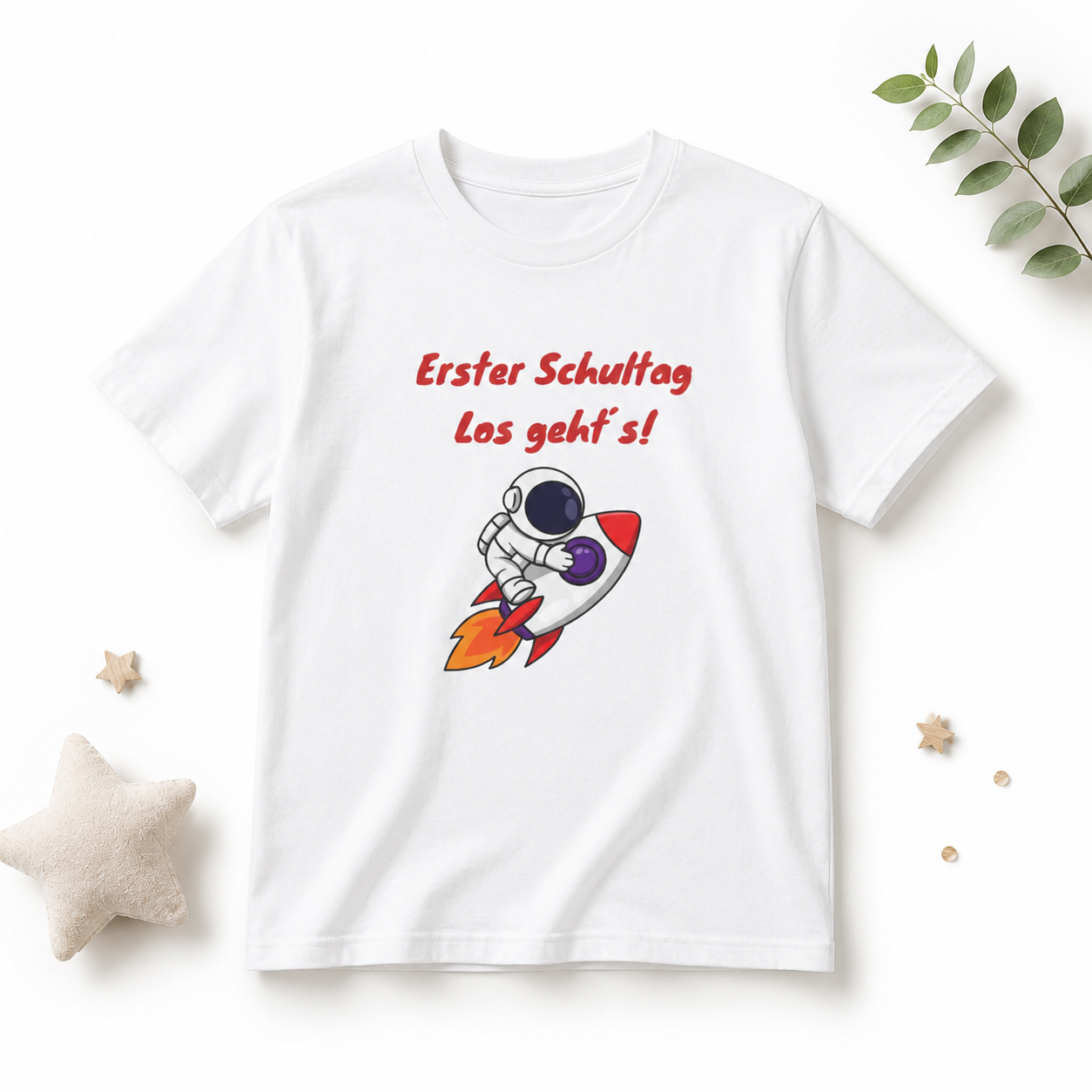 Erster Schultag Los geht’s Kinder T-Shirt | Einschulung Jungen | Cooles Schulstart Shirt mit Rakete