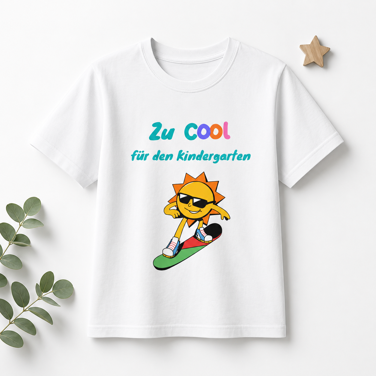 Zu cool für den Kindergarten Kinder T-Shirt | Einschulung Jungen | Lustiges Schulstart Shirt