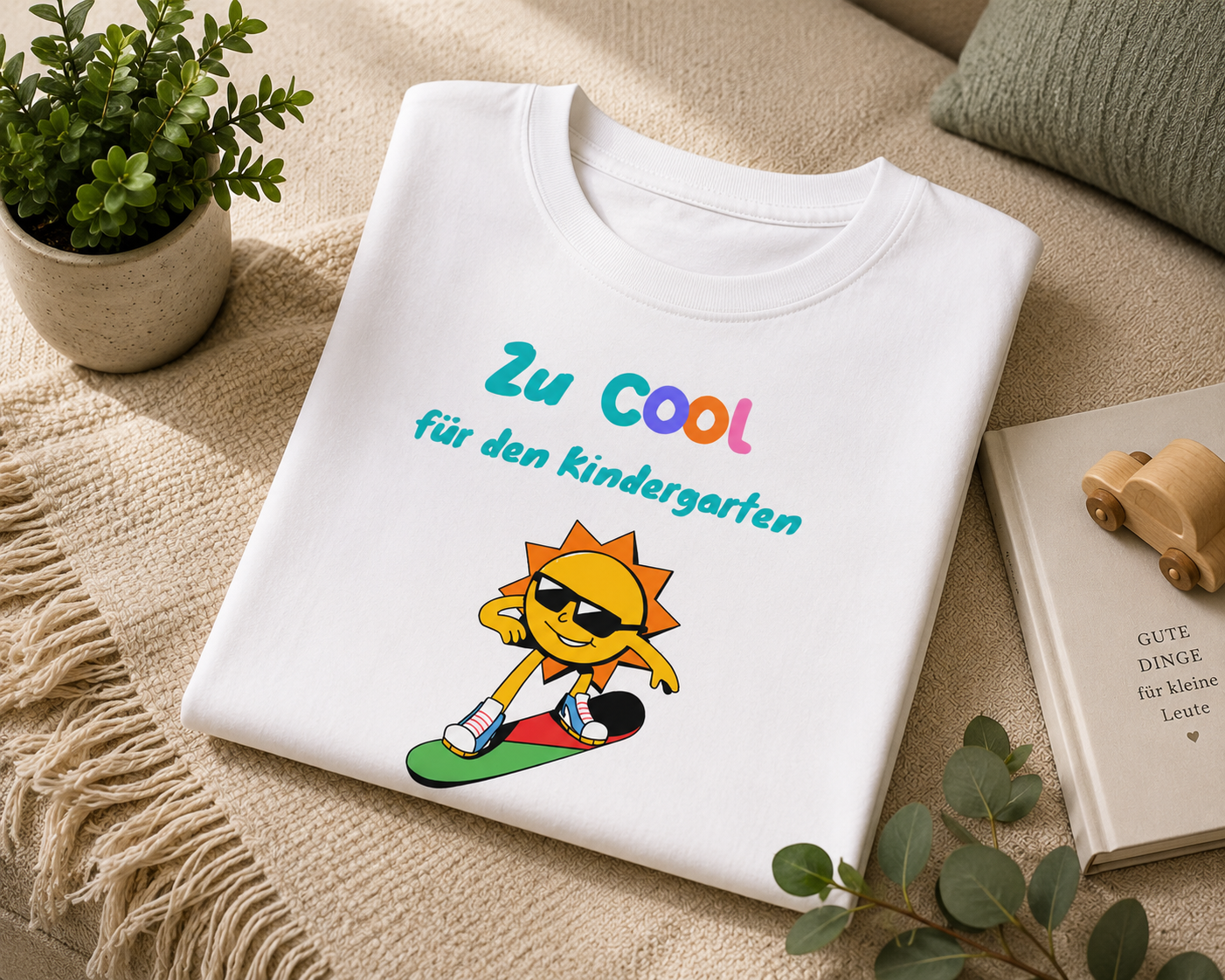 Zu cool für den Kindergarten Kinder T-Shirt | Einschulung Jungen | Lustiges Schulstart Shirt
