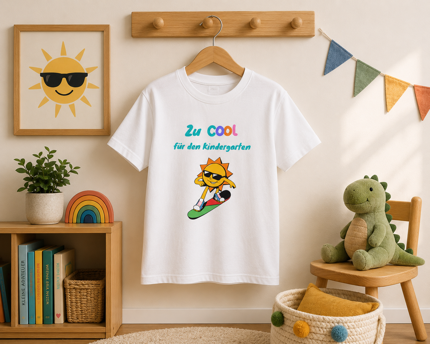 Zu cool für den Kindergarten Kinder T-Shirt | Einschulung Jungen | Lustiges Schulstart Shirt