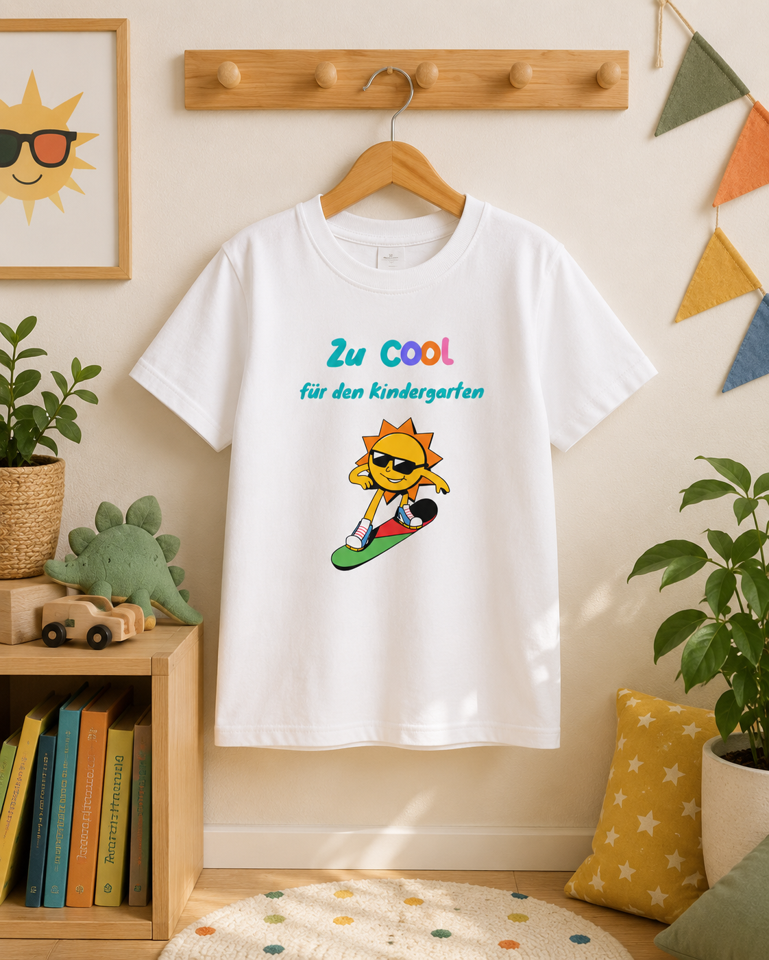 Zu cool für den Kindergarten Kinder T-Shirt | Einschulung Jungen | Lustiges Schulstart Shirt