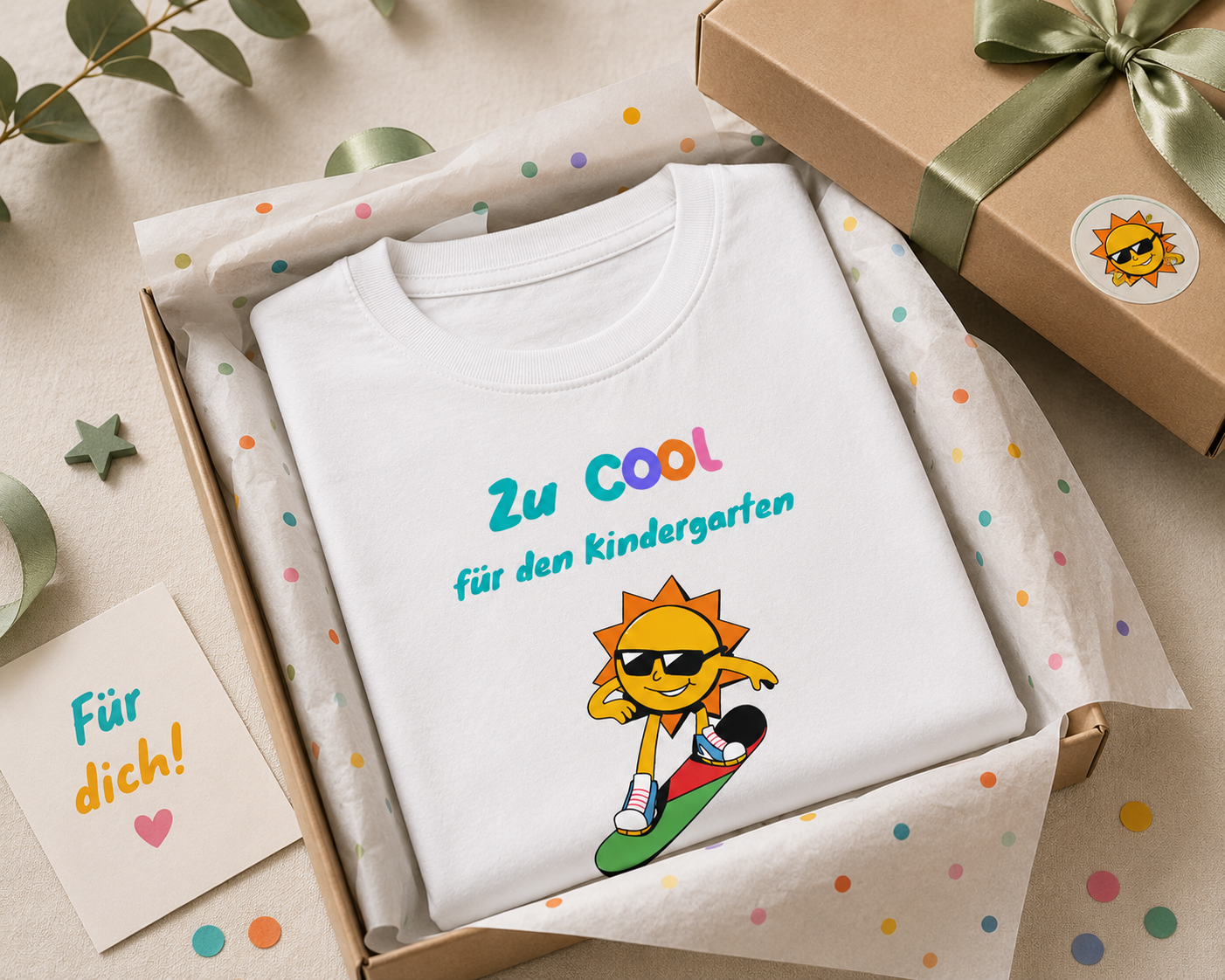 Zu cool für den Kindergarten Kinder T-Shirt | Einschulung Jungen | Lustiges Schulstart Shirt