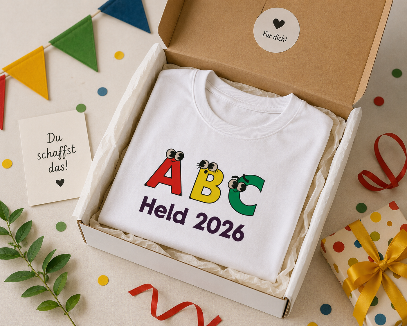 ABC Held 2026 Kinder T-Shirt | Einschulung Jungen & Mädchen | Süßes Schulstart Shirt mit ABC Motiv