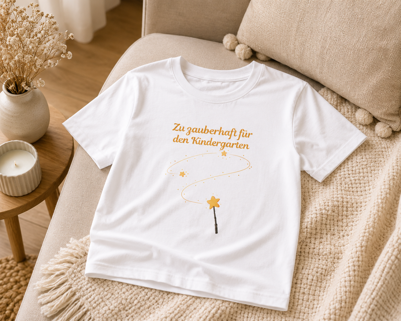 Zu zauberhaft für den Kindergarten Kinder T-Shirt | Einschulung Jungen & Mädchen | Magisches Schulstart Shirt