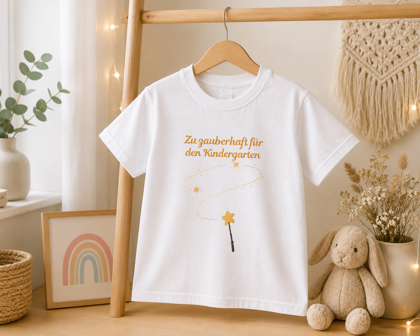 Zu zauberhaft für den Kindergarten Kinder T-Shirt | Einschulung Jungen & Mädchen | Magisches Schulstart Shirt