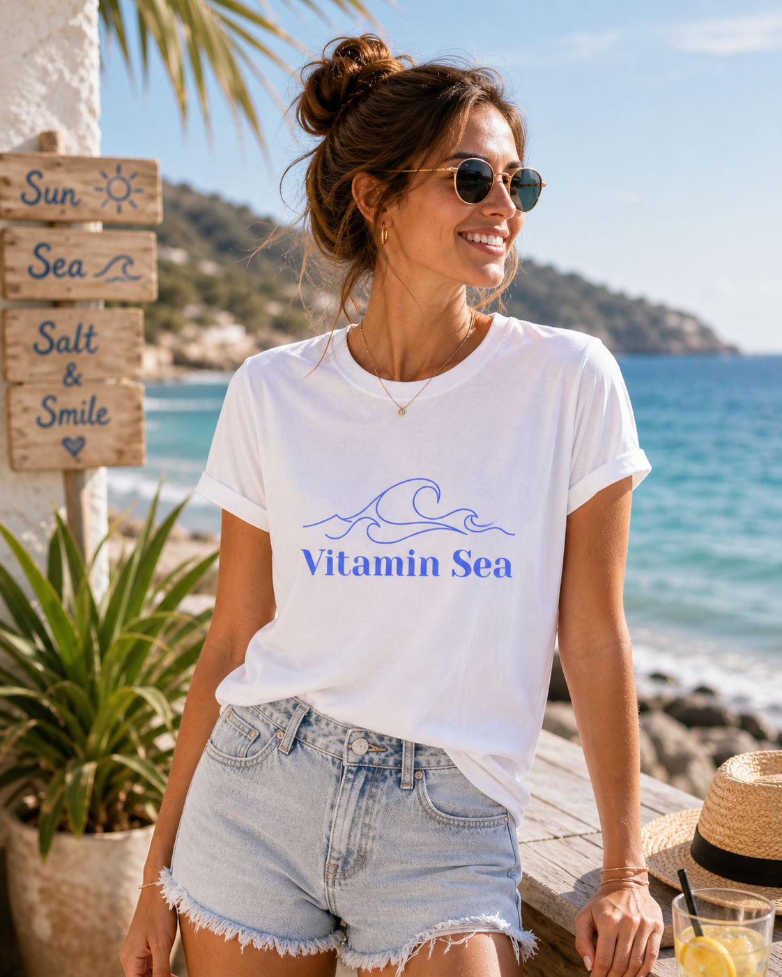 Vitamin Sea T-Shirt | Sommer Shirt für Damen & Herren | Maritime Urlaub Vibes