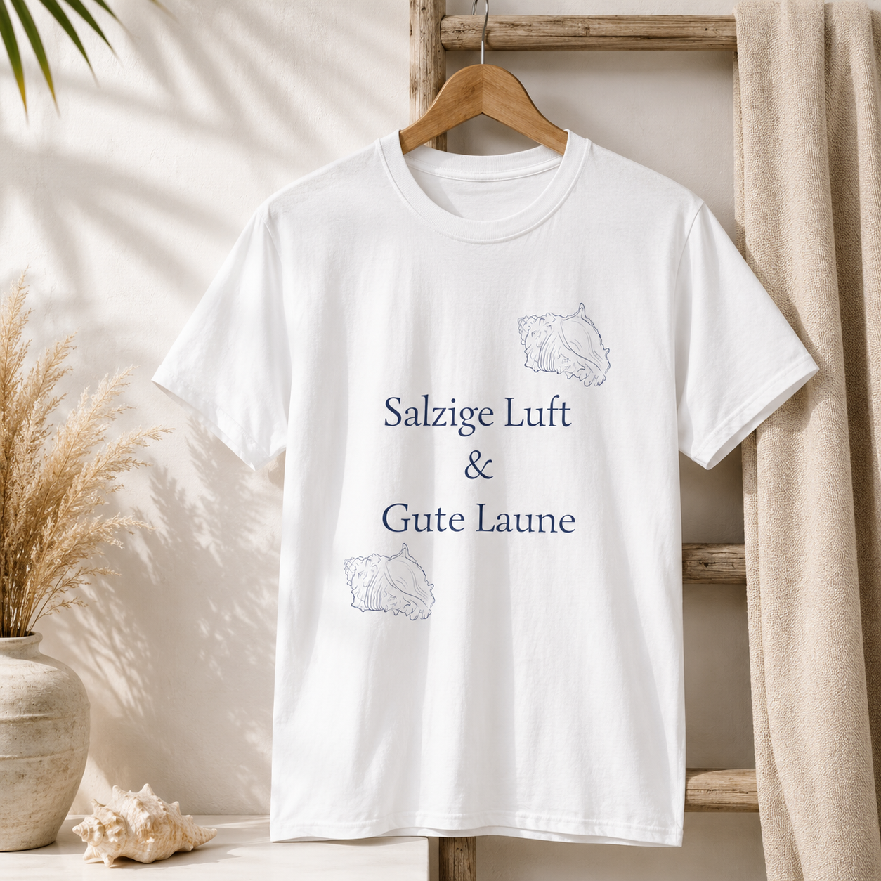 Salzige Luft & Gute Laune T-Shirt | Sommer Shirt für Damen & Herren | Maritime Urlaub Vibes