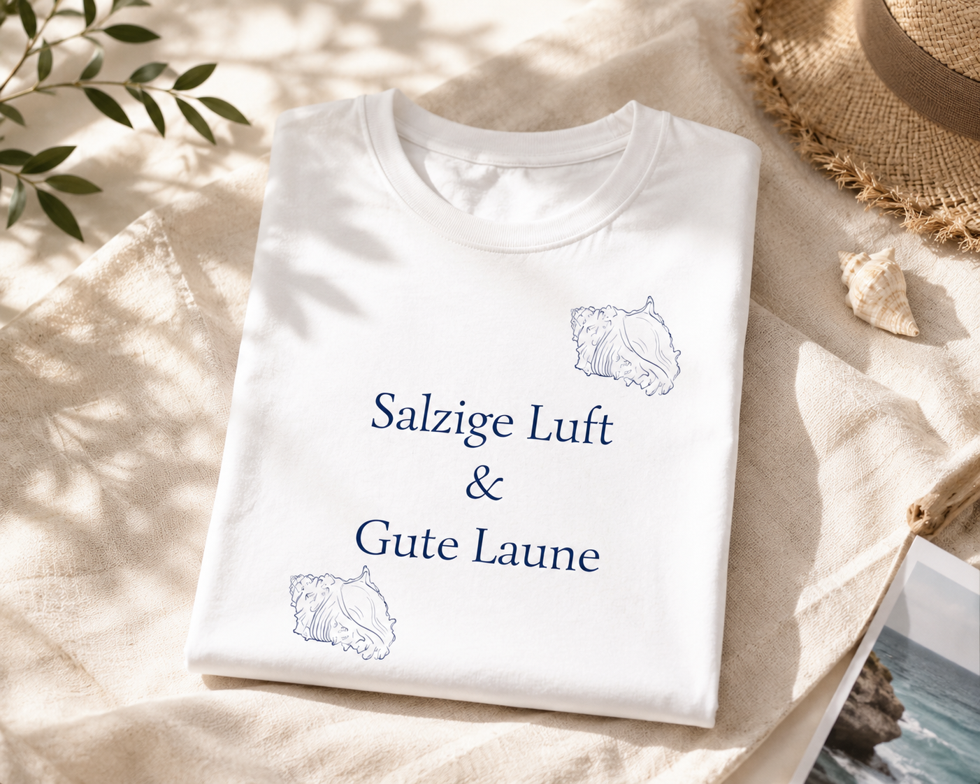 Salzige Luft & Gute Laune T-Shirt | Sommer Shirt für Damen & Herren | Maritime Urlaub Vibes