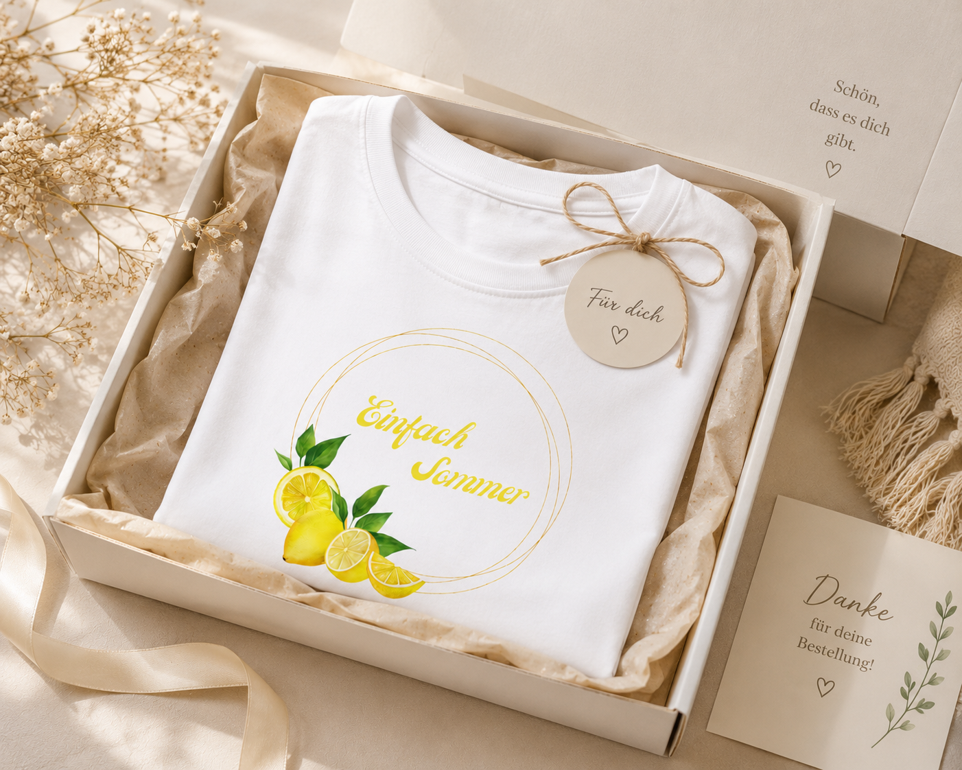 Einfach Sommer T-Shirt | Zitronen Sommer Shirt Damen Herren | Lemon Summer Outfit | Urlaub Shirt