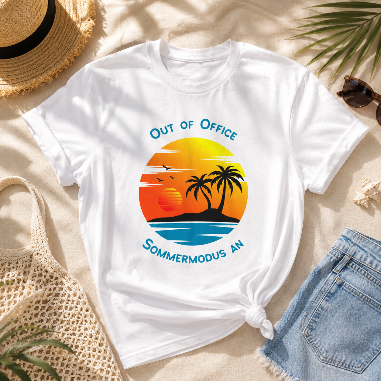 Out of Office Sommermodus an – Sommer T-Shirt für Urlaub & Strand