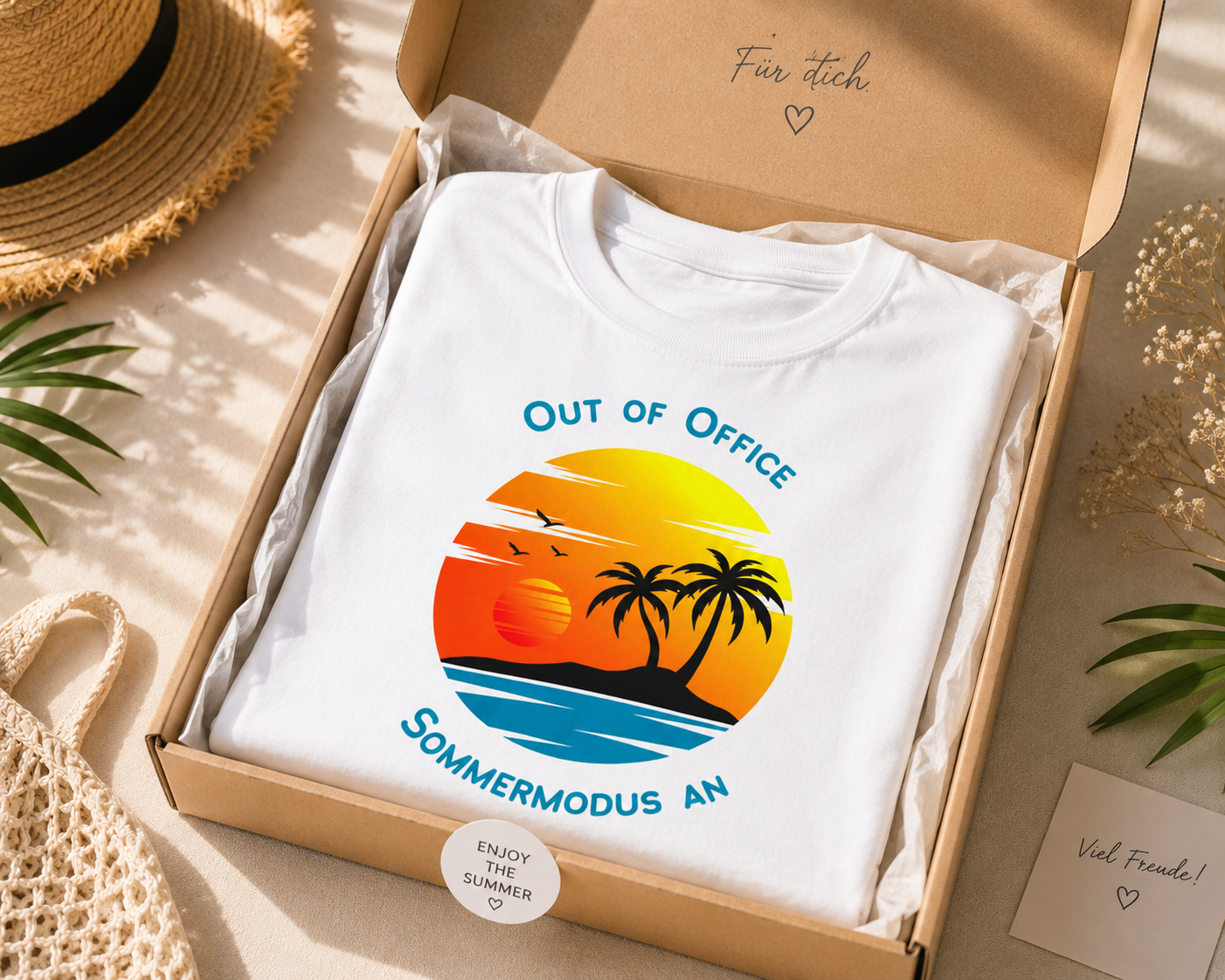 Out of Office Sommermodus an – Sommer T-Shirt für Urlaub & Strand