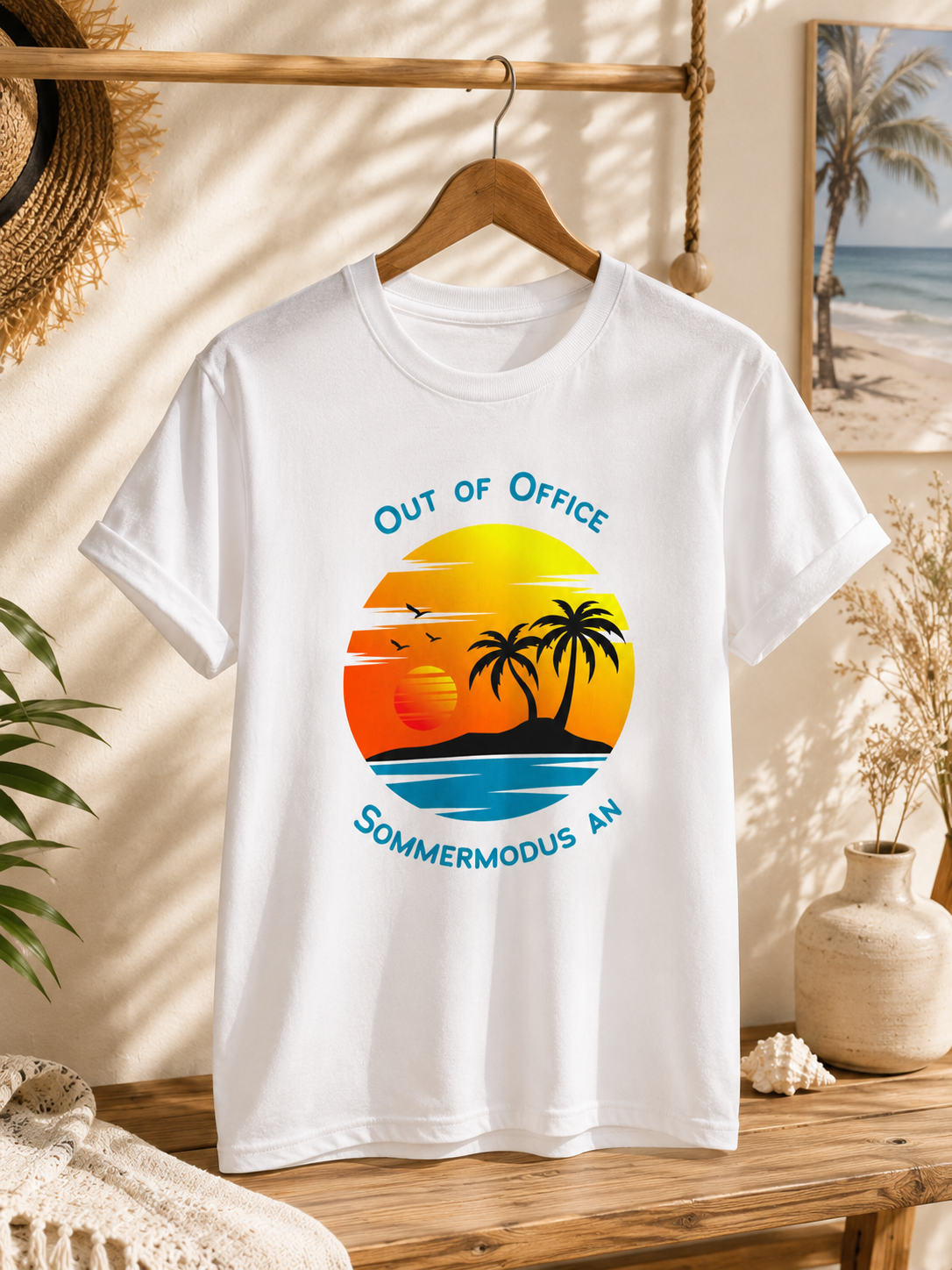 Out of Office Sommermodus an – Sommer T-Shirt für Urlaub & Strand
