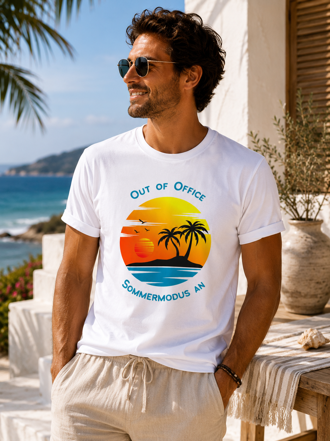 Out of Office Sommermodus an – Sommer T-Shirt für Urlaub & Strand