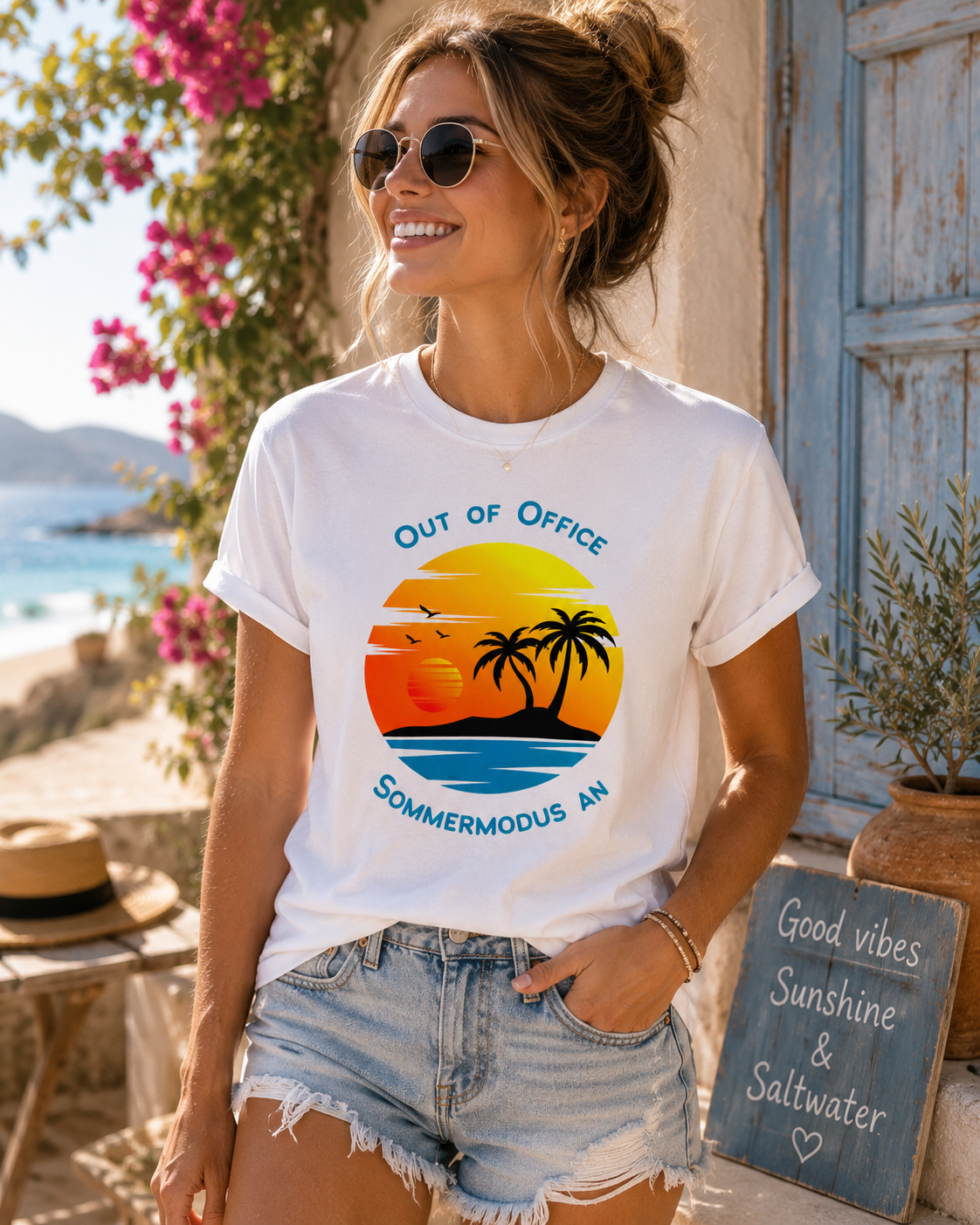 Out of Office Sommermodus an – Sommer T-Shirt für Urlaub & Strand