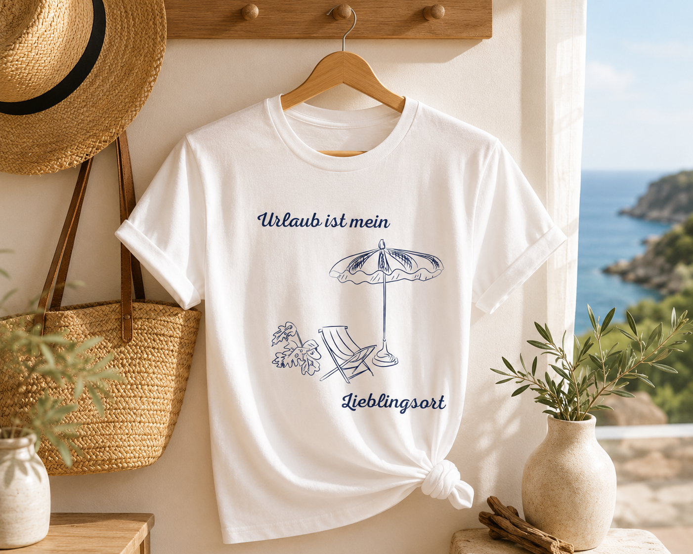 Urlaub ist mein Lieblingsort – Sommer T-Shirt für Urlaub & Strand