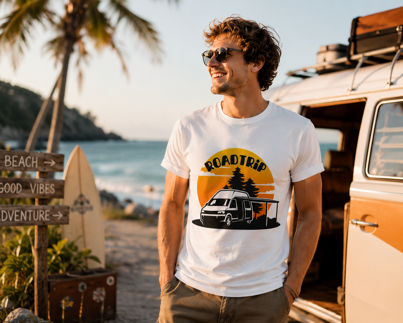Roadtrip – Camper & Vanlife Sommer T-Shirt für Urlaub
