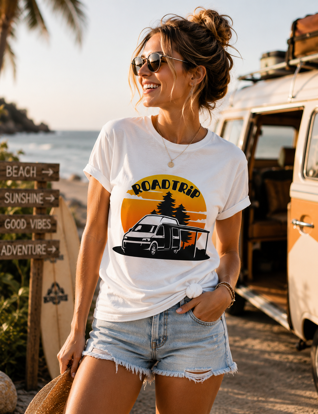 Roadtrip – Camper & Vanlife Sommer T-Shirt für Urlaub