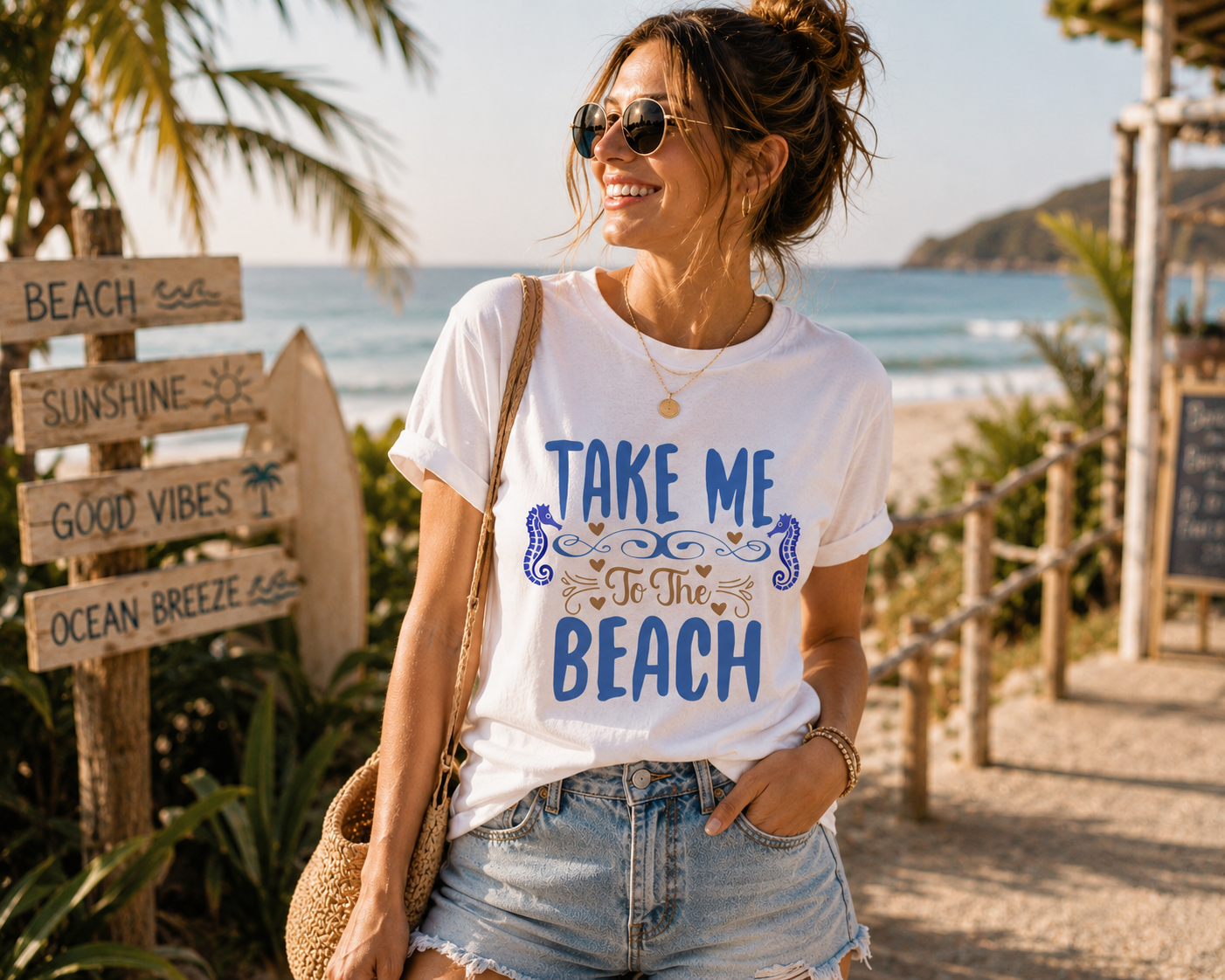 Take Me To The Beach – Sommer T-Shirt für Strand & Urlaub