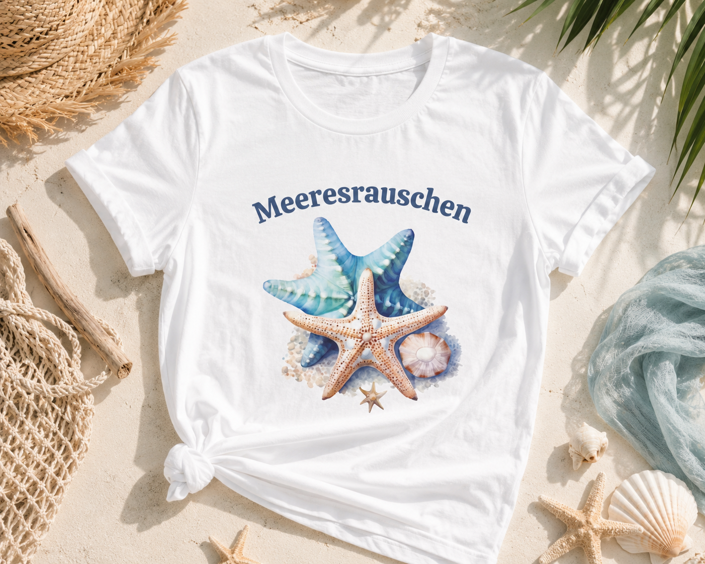 Meeresrauschen – Maritimes Sommer T-Shirt für Urlaub & Strand