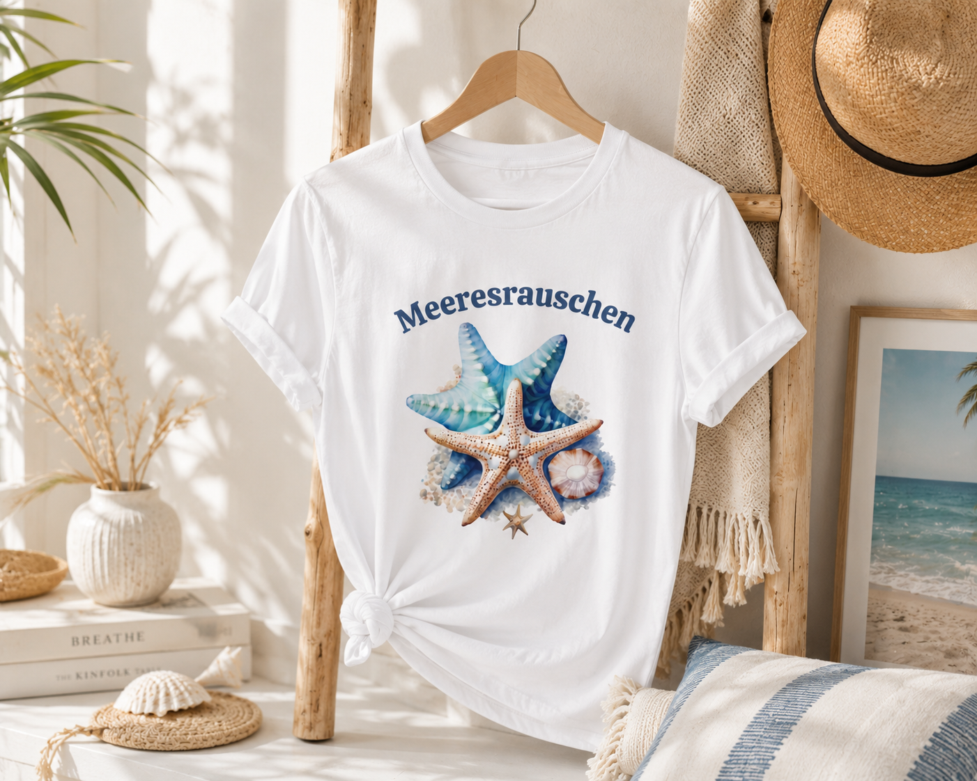 Meeresrauschen – Maritimes Sommer T-Shirt für Urlaub & Strand