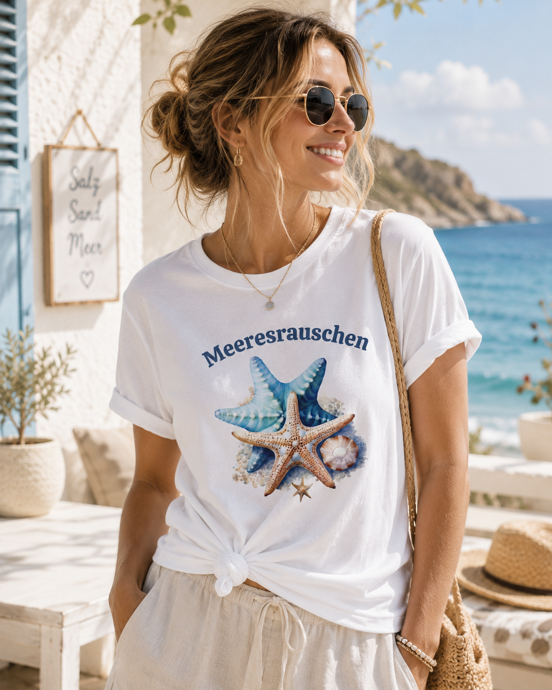 Meeresrauschen – Maritimes Sommer T-Shirt für Urlaub & Strand