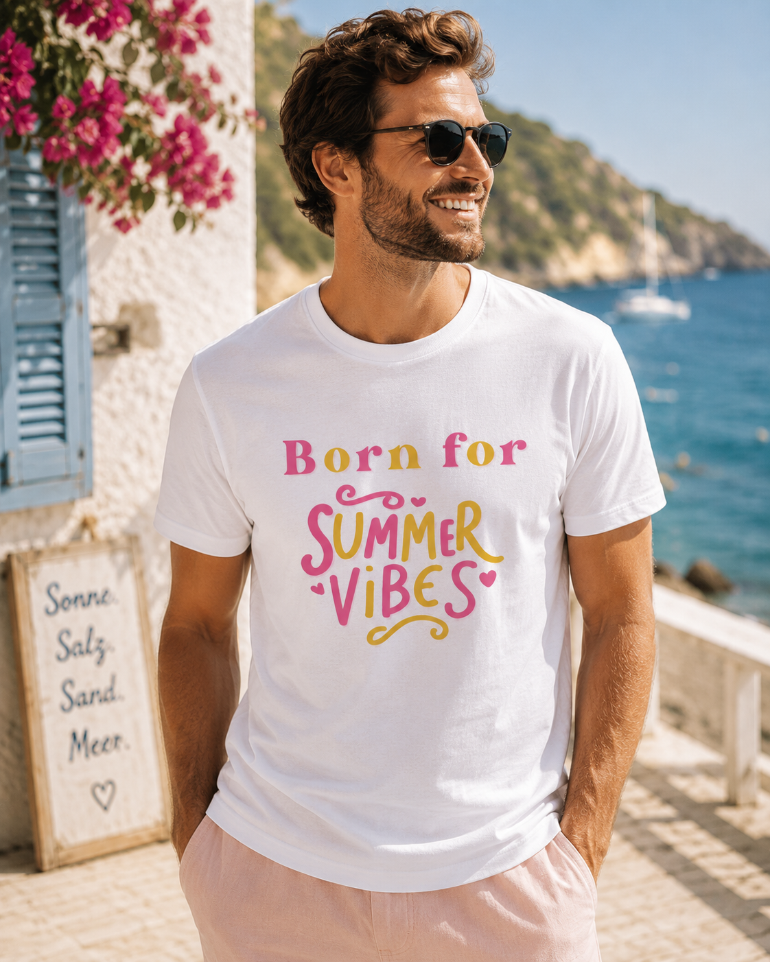 Born for Summer – Sommer T-Shirt für Urlaub & Beach Vibes