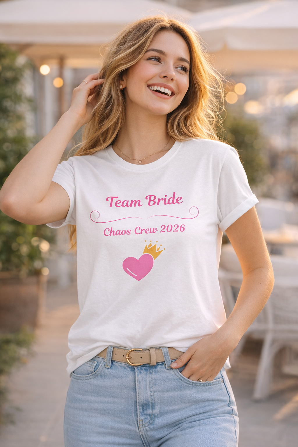 Team Bride T-Shirt – Chaos Crew 2026 | JGA Shirt Frauen | Junggesellinnenabschied Outfit