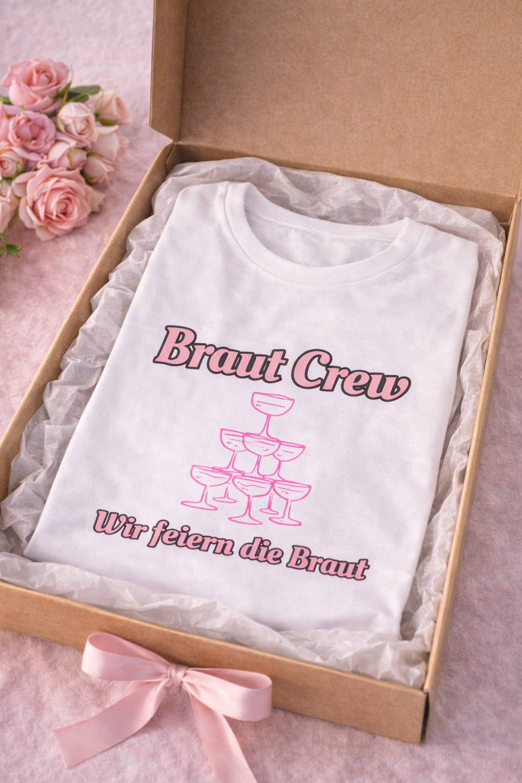 Braut Crew T-Shirt – Wir feiern die Braut | JGA Shirt Frauen | Junggesellinnenabschied Outfit