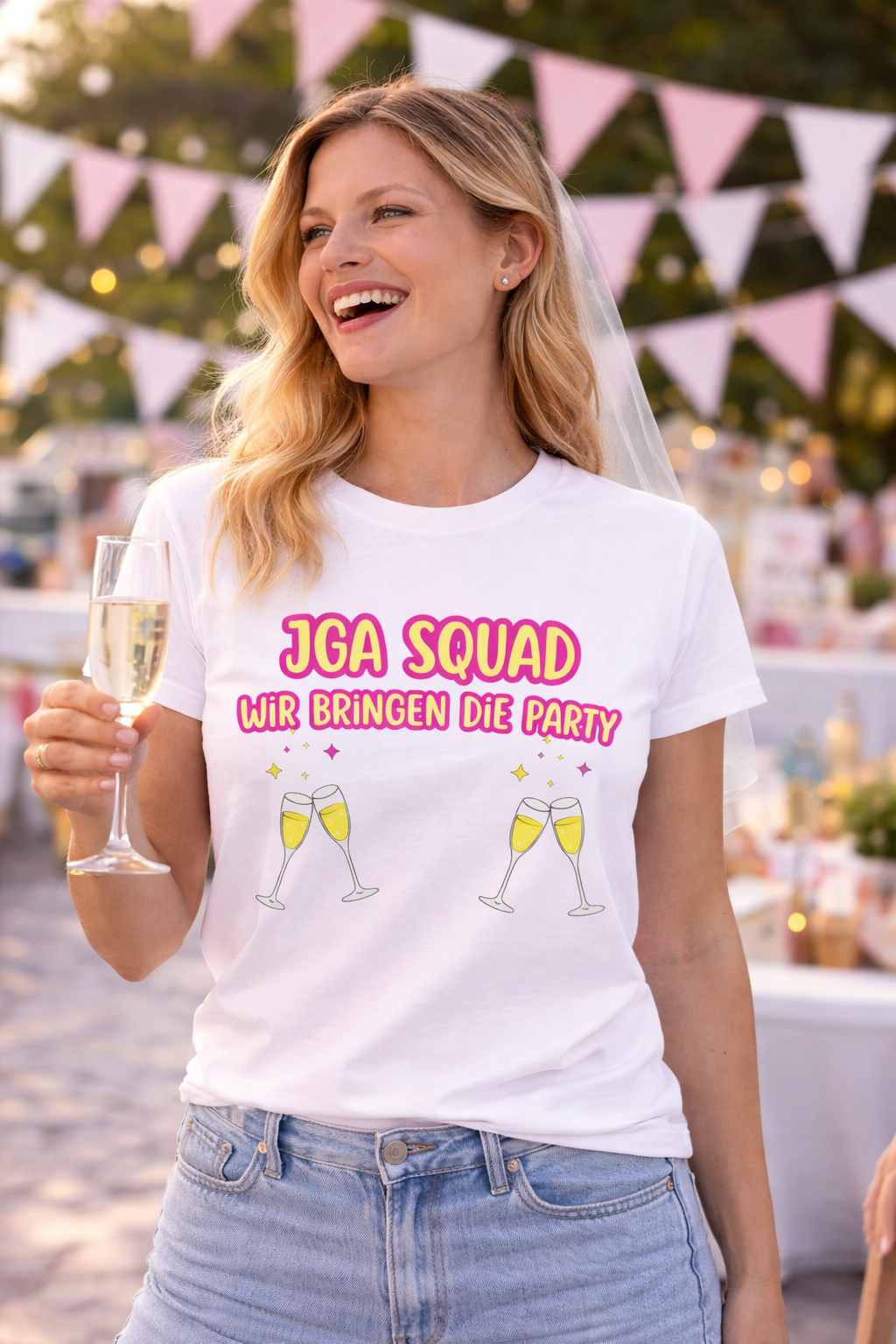 JGA Squad T-Shirt – Wir bringen die Party | Junggesellinnenabschied Shirt | Team Bride Outfit
