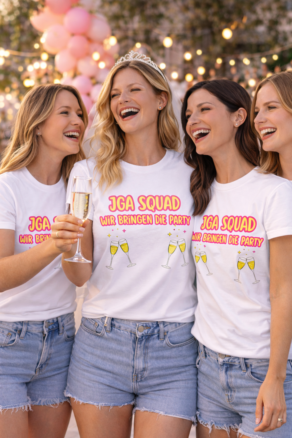 JGA Squad T-Shirt – Wir bringen die Party | Junggesellinnenabschied Shirt | Team Bride Outfit