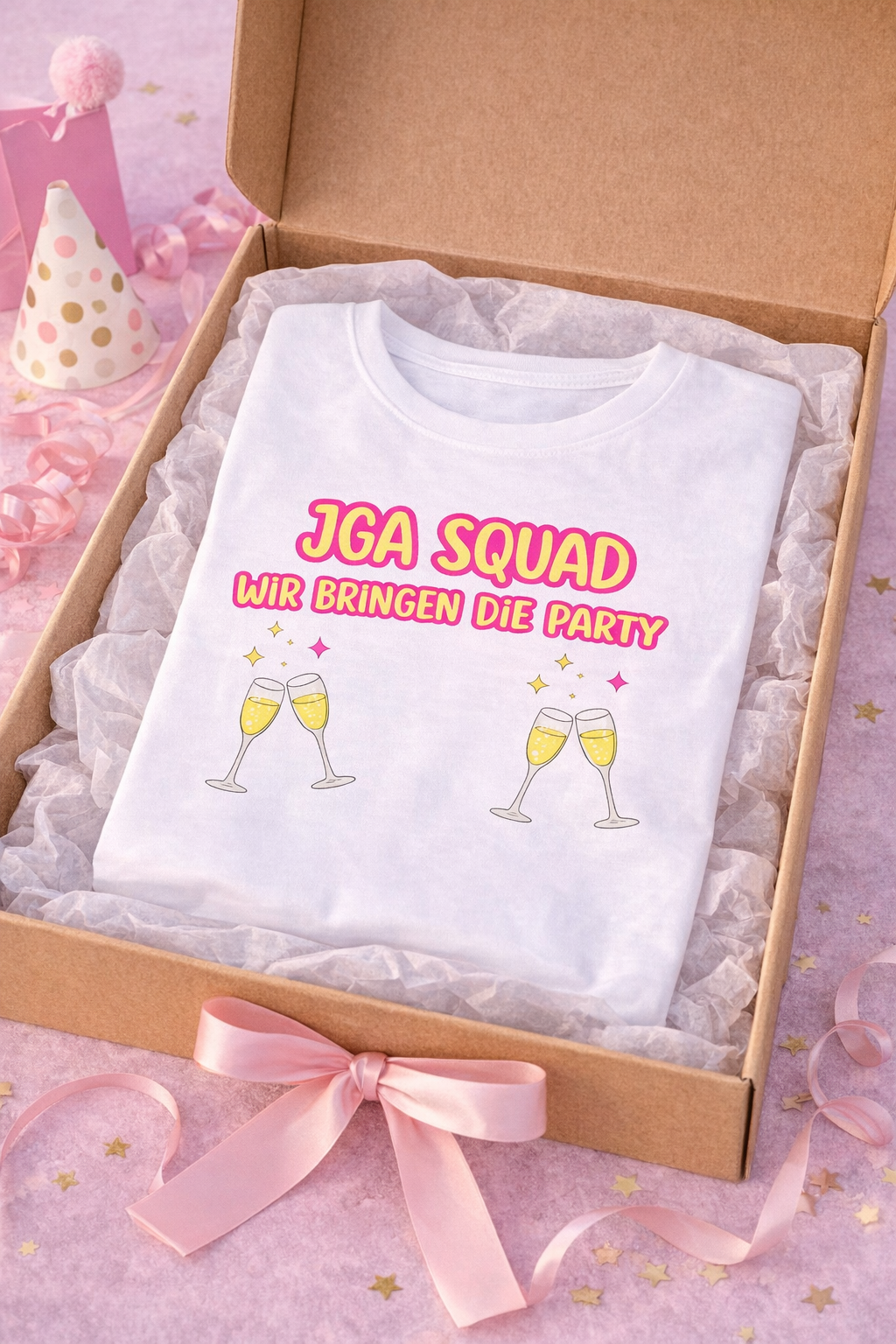 JGA Squad T-Shirt – Wir bringen die Party | Junggesellinnenabschied Shirt | Team Bride Outfit
