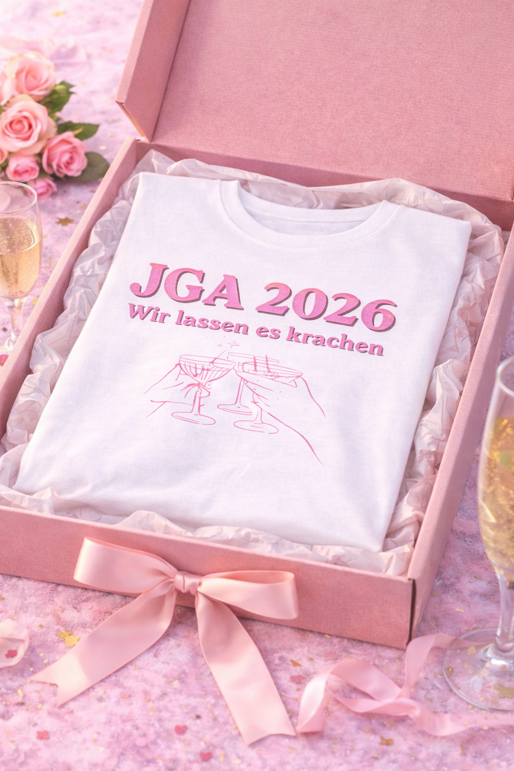 JGA 2026 T-Shirt – Wir lassen es krachen | Junggesellinnenabschied Shirt | Bride Squad Outfit