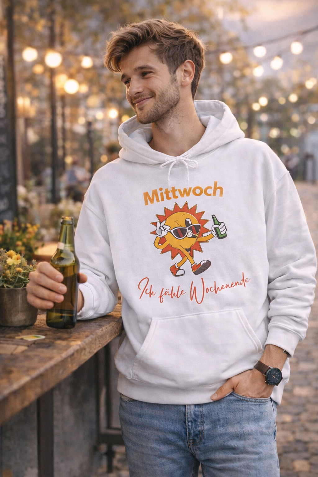 Mittwoch ich fühle Wochenende Hoodie – Lustiger Hoodie Wochentag – Büro Humor Hoodie – Geschenk Kollegen – Hoodie mit Spruch